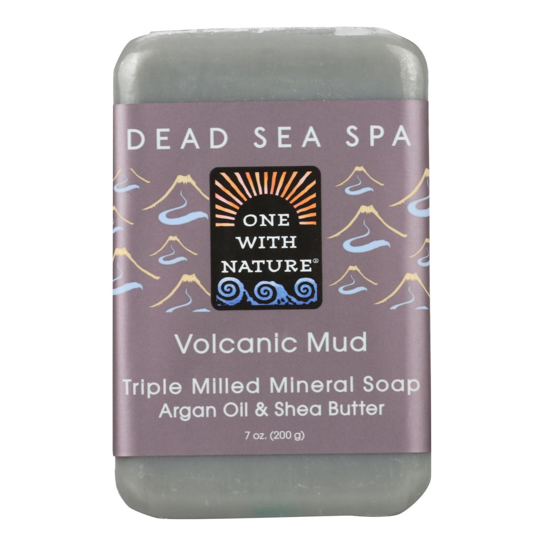 One With Nature - Bar Soap Volcanic Mud - 1 Each 1-7 Oz - Maras Green